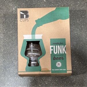 Fermented Reality B Cups® - Funk-Style Plastic Craft Beer Cups - 18 oz - 4 Pack